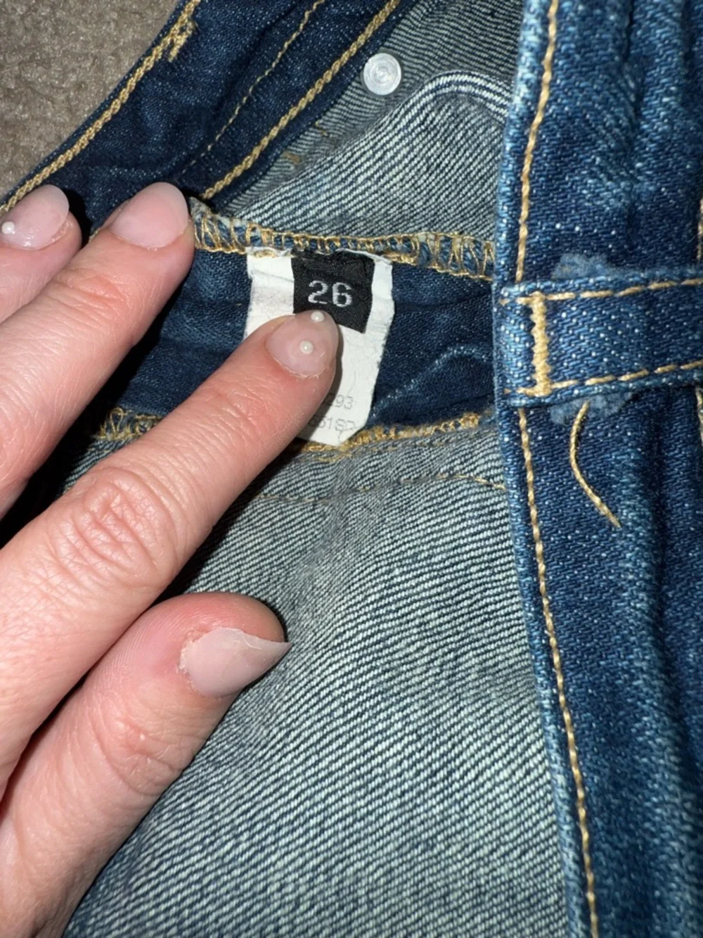 Hudson Jeans Dark Blue Denim Y2K Vintage Mini Skirt with Raw Hem